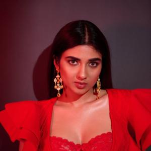 Pragya Nagra Stuns in a Bold Red Ruffled Dress: A Stunning Fashion Moment