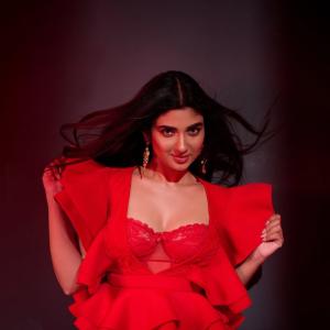 Pragya Nagra Stuns in a Bold Red Ruffled Dress: A Stunning Fashion Moment