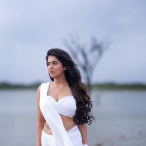 Actress Rashi Singh Stunning White Outfit Photoshoot Near Water