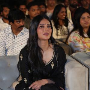 Shruti Haasan Graces Event in Traditional Black Attire with Intricate Gold Embroidery