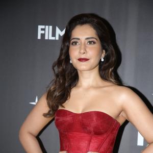 Raashi Khanna Radiates Elegance in Red Gown at Filmfare Glamour & Style Awards South 2025