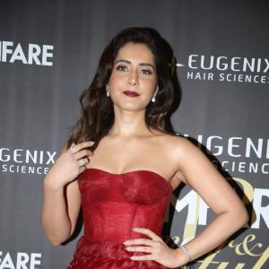 Raashi Khanna Radiates Elegance in Red Gown at Filmfare Glamour & Style Awards South 2025