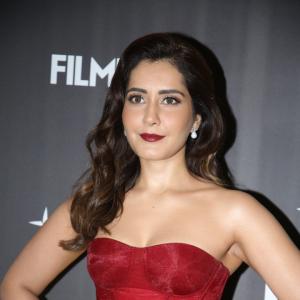Raashi Khanna Radiates Elegance in Red Gown at Filmfare Glamour & Style Awards South 2025
