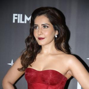 Raashi Khanna Radiates Elegance in Red Gown at Filmfare Glamour & Style Awards South 2025