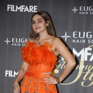 Sruthika Dazzles in Vibrant Orange Floral Gown at Filmfare Glamour & Style Awards South 2025