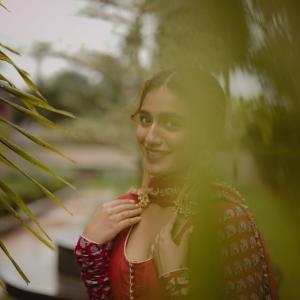 Priya Warrior Stuns in Elegant Red Traditional Look