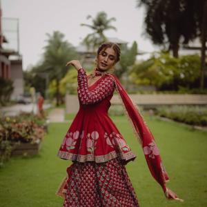 Priya Warrior Stuns in Elegant Red Traditional Look