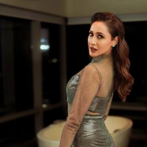 Pragya Jaiswal Stunning Look in Metallic Mesh Dress - Glamorous Fashion Statement