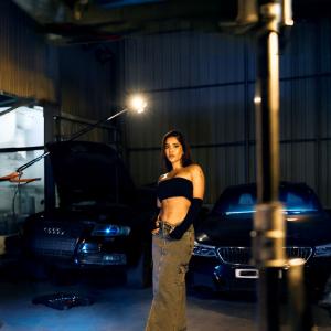 Nabha Natesh Powerful Fashion Statement in a Stylish Industrial Setting