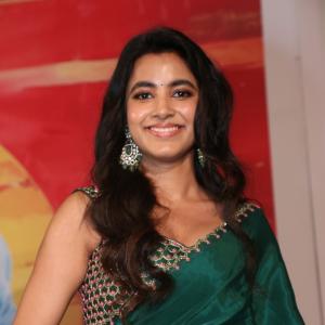 Shivani Nagaram Stuns in Green Saree at Event - Elegant Look