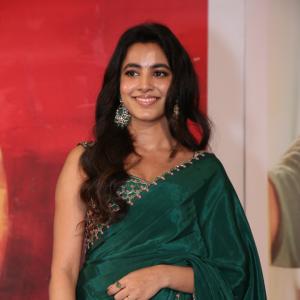 Shivani Nagaram Stuns in Green Saree at Event - Elegant Look