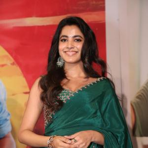 Shivani Nagaram Stuns in Green Saree at Event - Elegant Look