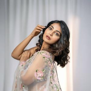 Ananya Nagalla's Elegant Floral Saree Look – A Stylish Fashion Statement