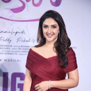 Actress Sridevi in Elegant Maroon Gown at Event Premiere