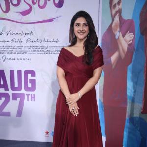 Actress Sridevi in Elegant Maroon Gown at Event Premiere