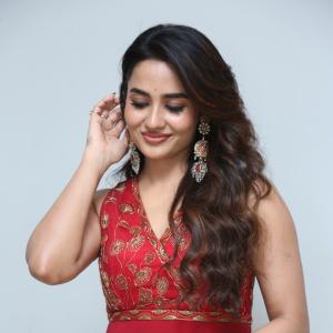 Teju Ashwini Red Traditional Outfit with Elegant Jewelry – Beautiful Fashion Look