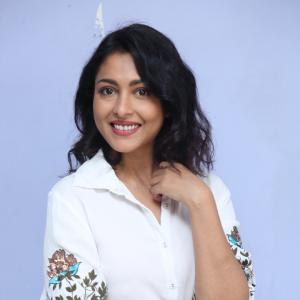 Madhushalini Looks Elegant in White Shirt and Denim | Latest Casual Photoshoot