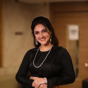 Sridevi Vijaykumar Looks Elegant in Black Saree with Silver Jewelry