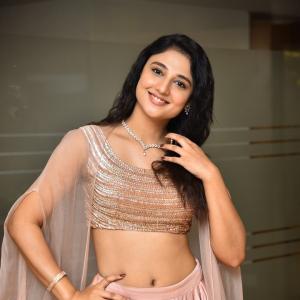 Ritika Nayak Shines in Elegant Pastel Pink Lehenga Look