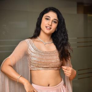 Ritika Nayak Shines in Elegant Pastel Pink Lehenga Look