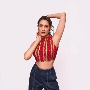 Pragya Jaiswal's Stylish Red Crop Top and Denim Look – Fashion Inspiration