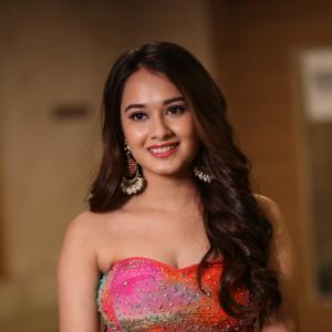 Actress Virti Vaghan Stuns in Colorful Tie-Dye Gown: A Perfect Blend of Elegance and Vibrancy