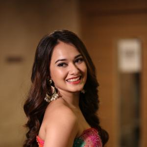 Actress Virti Vaghan Stuns in Colorful Tie-Dye Gown: A Perfect Blend of Elegance and Vibrancy