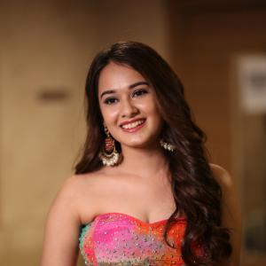 Actress Virti Vaghan Stuns in Colorful Tie-Dye Gown: A Perfect Blend of Elegance and Vibrancy