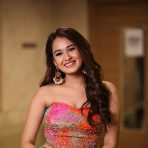Actress Virti Vaghan Stuns in Colorful Tie-Dye Gown: A Perfect Blend of Elegance and Vibrancy