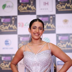 Niharika Konidela Shines in Silver Lavender Gown at Red Carpet Event