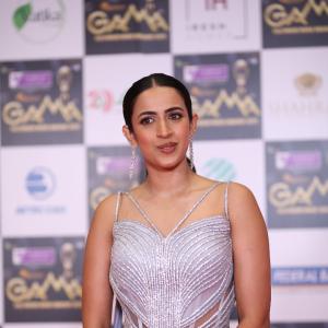 Niharika Konidela Shines in Silver Lavender Gown at Red Carpet Event