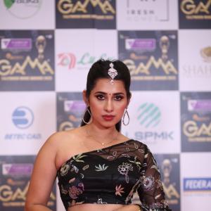 Priya Hegde Stuns in Black Floral Lehenga at Tollywood Movie Awards 2025