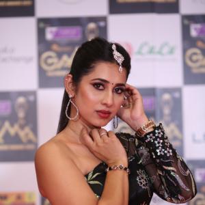 Priya Hegde Stuns in Black Floral Lehenga at Tollywood Movie Awards 2025