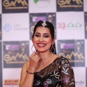 Priya Hegde Stuns in Black Floral Lehenga at Tollywood Movie Awards 2025