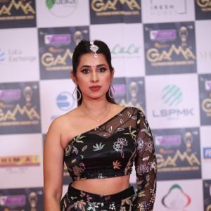 Priya Hegde Stuns in Black Floral Lehenga at Tollywood Movie Awards 2025