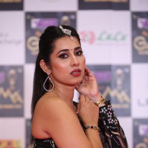 Priya Hegde Stuns in Black Floral Lehenga at Tollywood Movie Awards 2025
