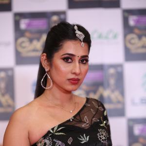 Priya Hegde Stuns in Black Floral Lehenga at Tollywood Movie Awards 2025