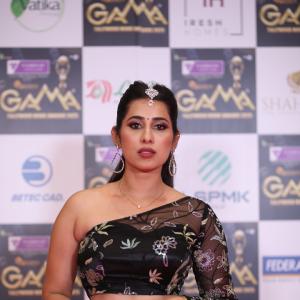 Priya Hegde Stuns in Black Floral Lehenga at Tollywood Movie Awards 2025
