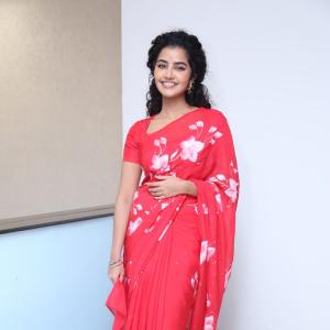 Anupama Parameswaran Shines in Elegant Red Floral Saree Look