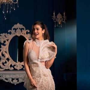 Payal Rajput Stuns in Chic Lace Dress with Elegant Style