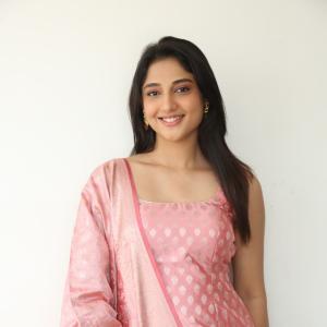 Ritika Nayak Looks Elegant in Pink Silk Saree with Golden Accessories