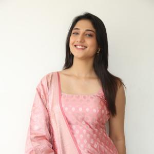 Ritika Nayak Looks Elegant in Pink Silk Saree with Golden Accessories