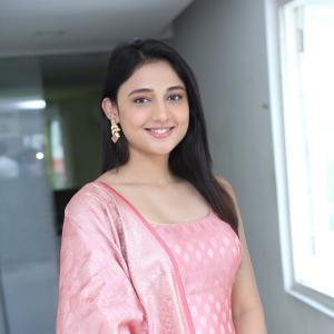 Ritika Nayak Looks Elegant in Pink Silk Saree with Golden Accessories