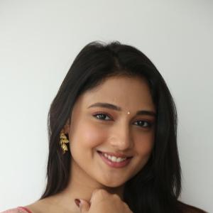 Ritika Nayak Looks Elegant in Pink Silk Saree with Golden Accessories