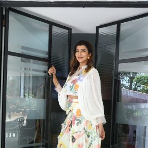 Manchu Lakshmi Shines in Elegant Floral Outfit with Modern Charm