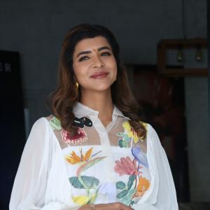 Manchu Lakshmi Shines in Elegant Floral Outfit with Modern Charm