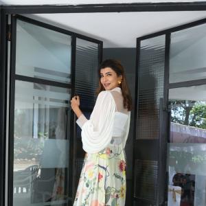 Manchu Lakshmi Shines in Elegant Floral Outfit with Modern Charm