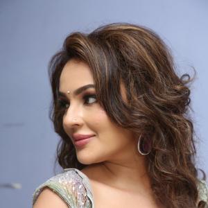 Seerat Kapoor Dazzles in Mint Green and Silver Saree