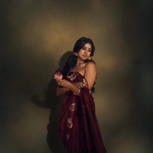 Faria Abdullah Shines in Elegant Maroon Saree with Traditional Jewelry