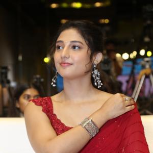 Ritika Nayak Dazzles in Elegant Red Saree with Modern Charm